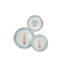 Xmas Sweet Pastels Piece Porcelain Dinnerware Set - Service for 6