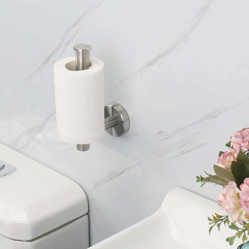 4 Pack SUS304 Stainless Steel Rustproof Wall-Mounted Toilet Paper Holder for Bathroom, Kitchen & Washroom