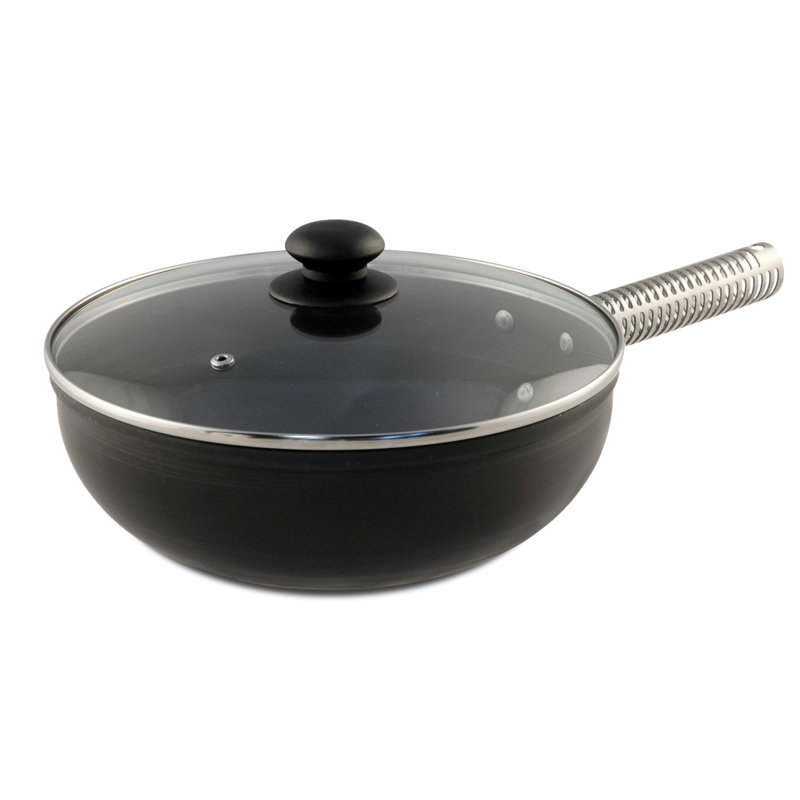 LloydPans Kitchenware Stir Fry Pan and Steamer Set, 10"