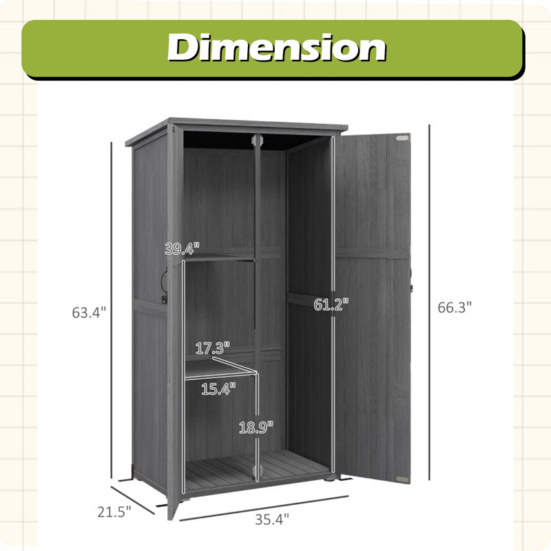 Armoire de rangement au sol en bois, armoire de rangement autoportante, Gris