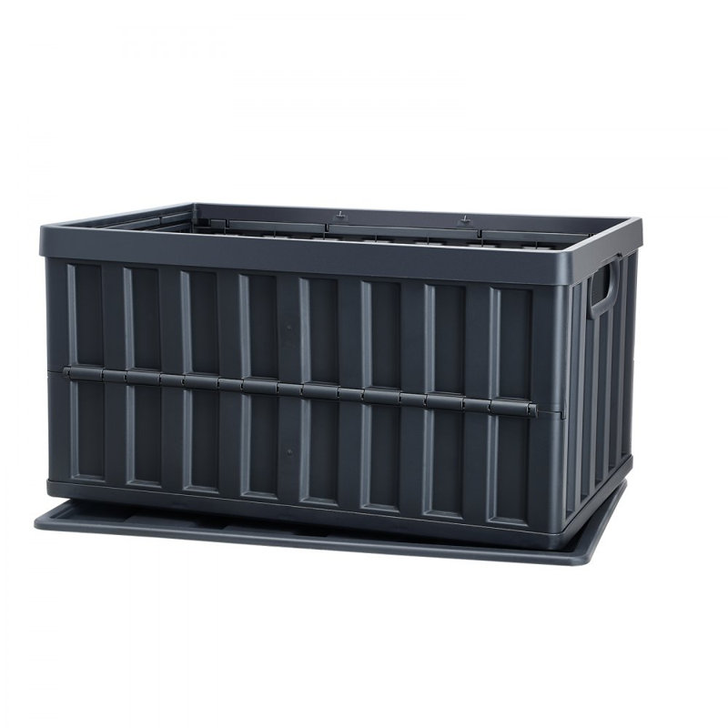 Collapsible Storage Bins with Lids, 65L 3 Packs, Folding Plastic Stackable Utility Crates