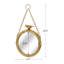 Petit miroir suspendu rustique doré 6,7 po