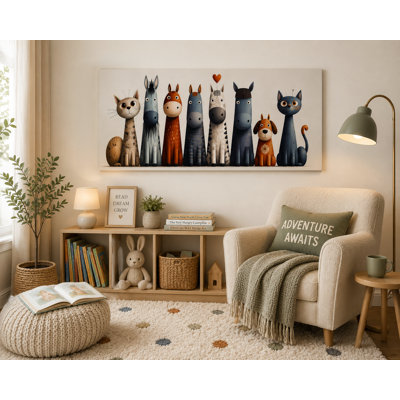 Reproduction d'art sur toile tendue pour chambre d'enfant