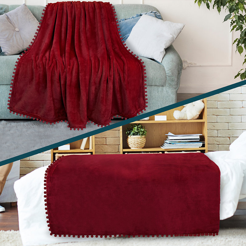 Couverture , Rouge, 60 po x 80 po