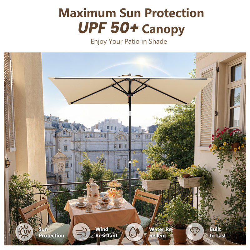 210cm Balcony Parasol, Beige