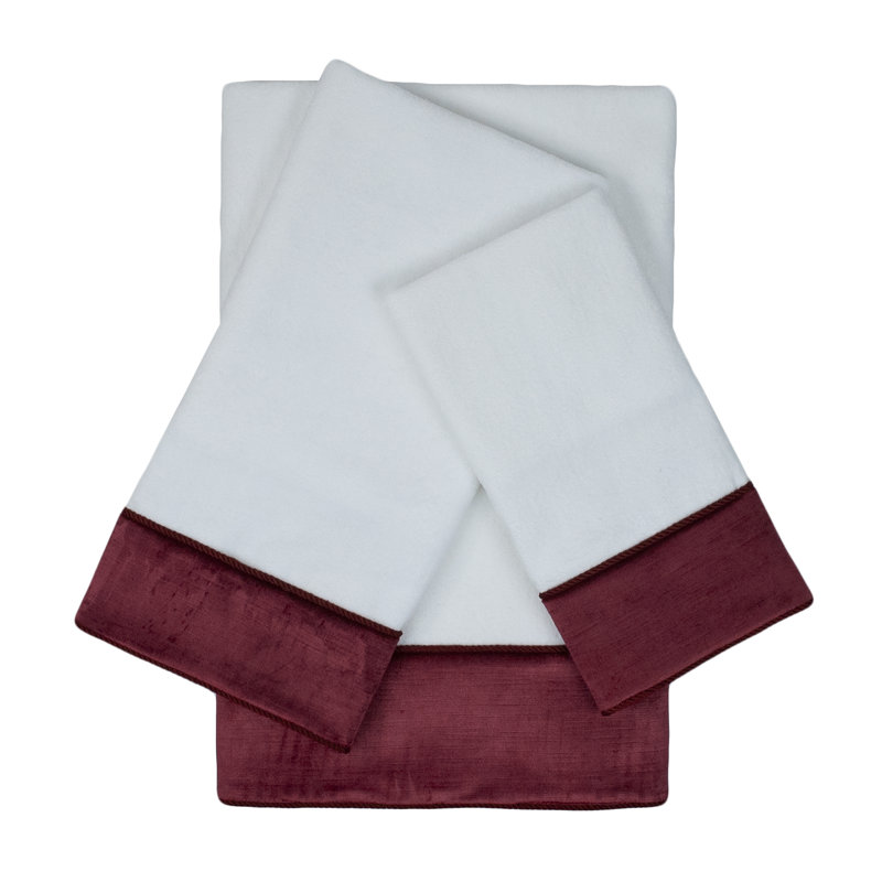 Cotton Mulit-Size Set, White/Maroon