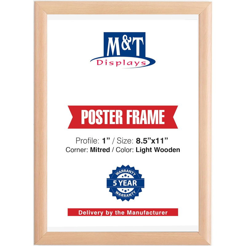 Cadre pour affiche M&T Affiche, taille de profil en aluminium, chargement frontal, fixation murale, photo, image, document, certificat, porte-affiche
