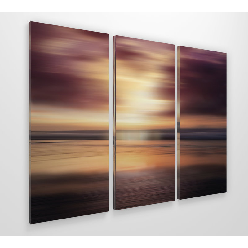 " Evening Light " 3 - Pieces, 32" H x 64" W x 1.5" D
