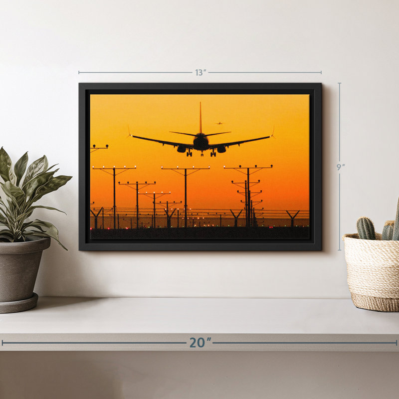 «Art Landing Silhouette Wall Art», H 9 po x l 13 po