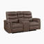 Ensemble de canapé de salon inclinable manuel en microfibre poli 3 pièces avec console centrale Ardyn-2053973163