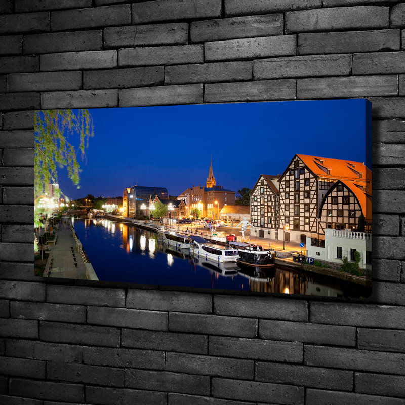 Bydgoszcz By Night - Print, Canvas, 50cm H x 100cm W x 2cm D