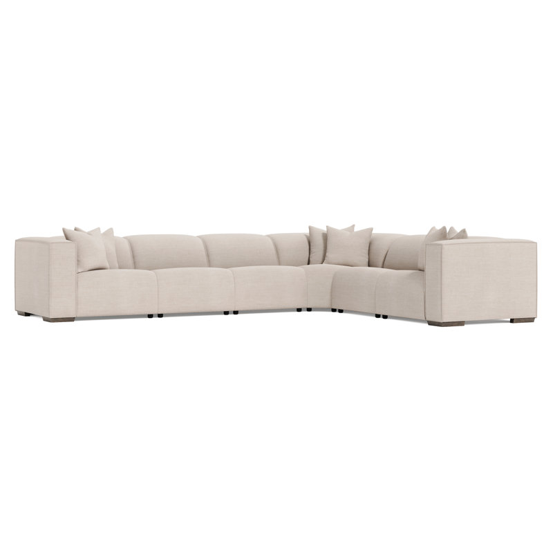 Bernhardt 6 Piece Bliss Fabric Power Motion Sectional, Right Hand Facing, 31" H x 160" W x 127" D