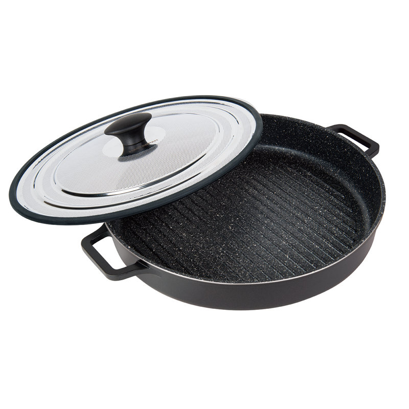 Moule spécial de cuisinière au four avec couvercle 12,2" masterpan inc., Noir