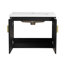 Meuble-lavabo simple 27,8 po avec lavabo en noir