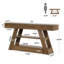 Console de 63 pouces, table d'entrée en bois avec tablettes de rangement