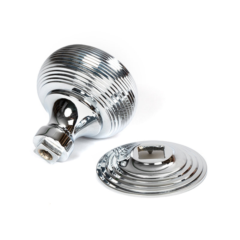 Passage Door Knob, Polished Chrome
