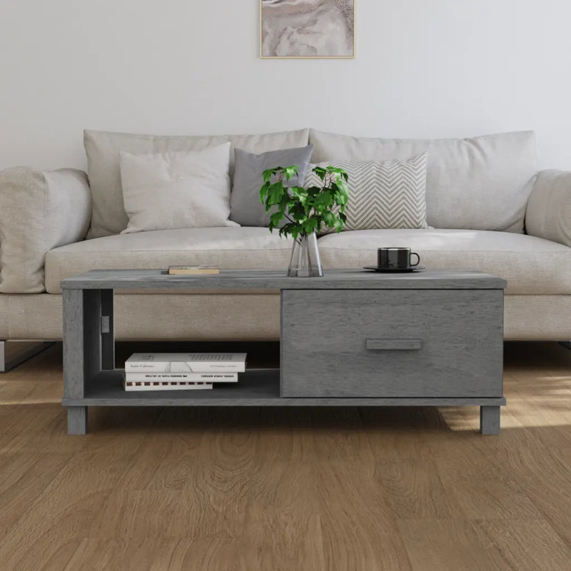 Hawanatu Solid Coffee Table, Dark Grey