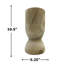 Vase en bois fabriqué à la main 10,5 po - Accent rustique moderne brun naturel | Vase sculptural décoratif en bois massif
