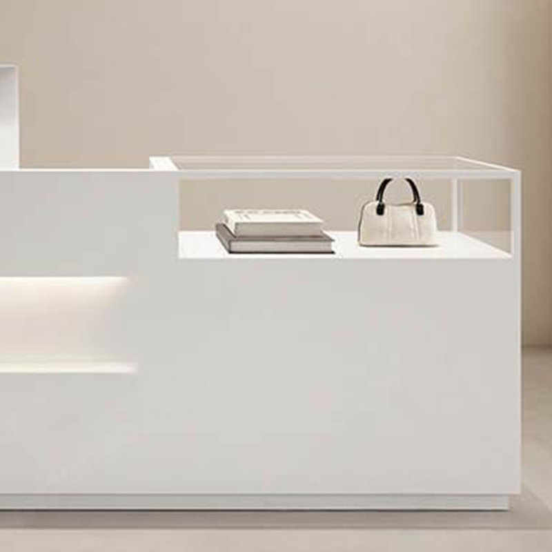 Vitrine de luxe Fashion Light, Blanc, H 39,37 po x l 70,86 po x P 23,62 po
