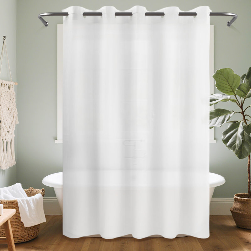 Rideau de douche imperméable sans crochet 8G Soleil, Frost