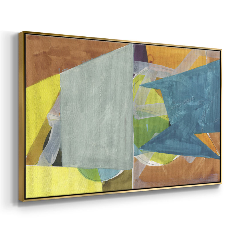 " Jigsaw 2 ", 25" H x 37" W x 2" D, Gold