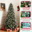 Arbre de Noël artificiel en forme de pomme de pin et de baies rouges-2135198457