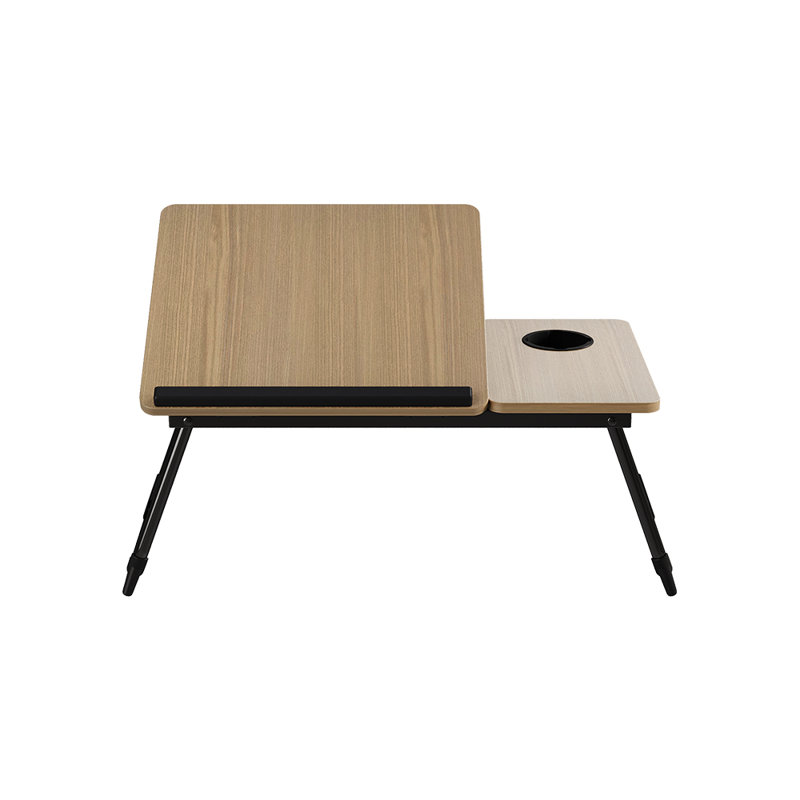 Steel Computer Desk, Light Nature Wood/Black