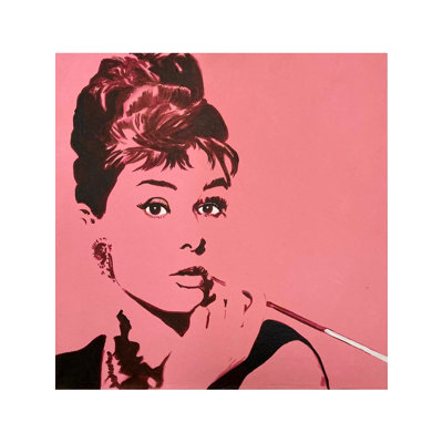 Beautiful Portrait Of Audrey Hepbern | Acrylic On Canvas | By Rajkumar Sarkar