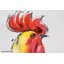 Acrylic Painting Cock In A Basket