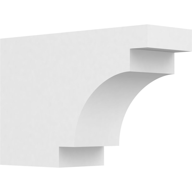 Queue de chevron standard en PVC de qualité architecturale, H 8 po x L 4 po x P 12 po