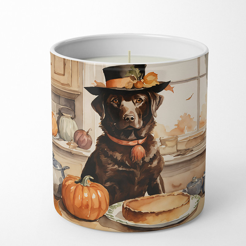 Bougie parfumée Pumpkin Pie avec support en céramique