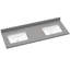 Dessus de meuble-lavabo rectangulaire 60 po avec double dosseret gris 60 po.