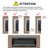 Recessed thin tempered glass front wall mounted electric fireplace with remote and multi color flame & emberbed, LED light heater-149340940