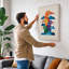 Stacked Birds Modern - Wrapped Canvas-2130704400-2130704412