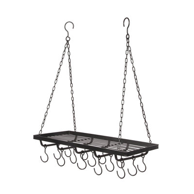 Metal Handcrafted Rectangle Hanging Pot Rack