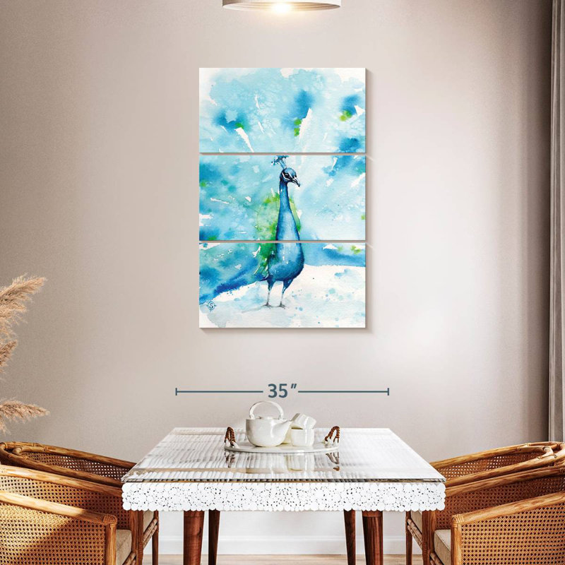 Brampt Peacocks About, 45" H x 28" W