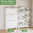 Shoe Cabinet Storage for Entryway with 3 Flip Drawers, 54" Tall Narrow Fluted Shoe Organizer with Adjustable Shelves, Freestanding Slim Hidden Shoe Rack, Hallway Entrance-1088576305