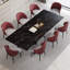 102'' Extendable Dining Table Set With Sintered Stone Dining Table And 8 Faux Leather Dining Chairs-115160301-115160303