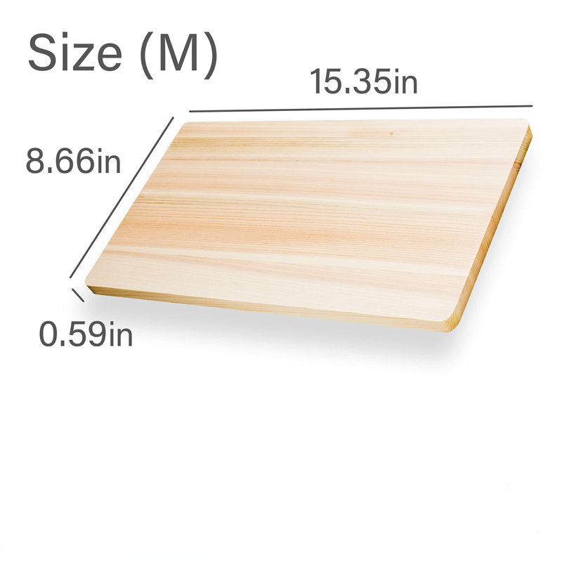 Cutting Board - Medium- Natural Cypress Wood Cutting Board, Kitchen Chopping Board, High Durability(15.35×8.66×0.59 Inch) (Medium)