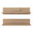 Stylish Wall Shelf (2 Pieces), Walnut & White, 23.6 x 5.9 x 5.1 inches | 100% Melamine Coated Particle Board for Durability | Fixed to Wall for Space-Saving Storage & Display | Modern Home Decor Solution