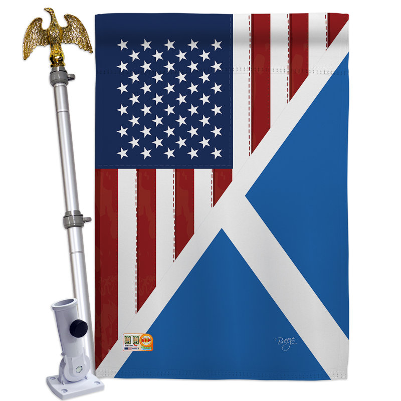 Double Sided 40'' H x 28'' W Polyester Flag Set