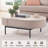 Oval Fluted Coffee Table with Drawer