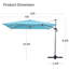 Parasol en porte-à-faux en aluminium doux de 132 po Gentle Chic-85856860