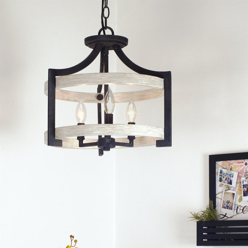 Luminaire suspendu tambour 3 lumières Govanny