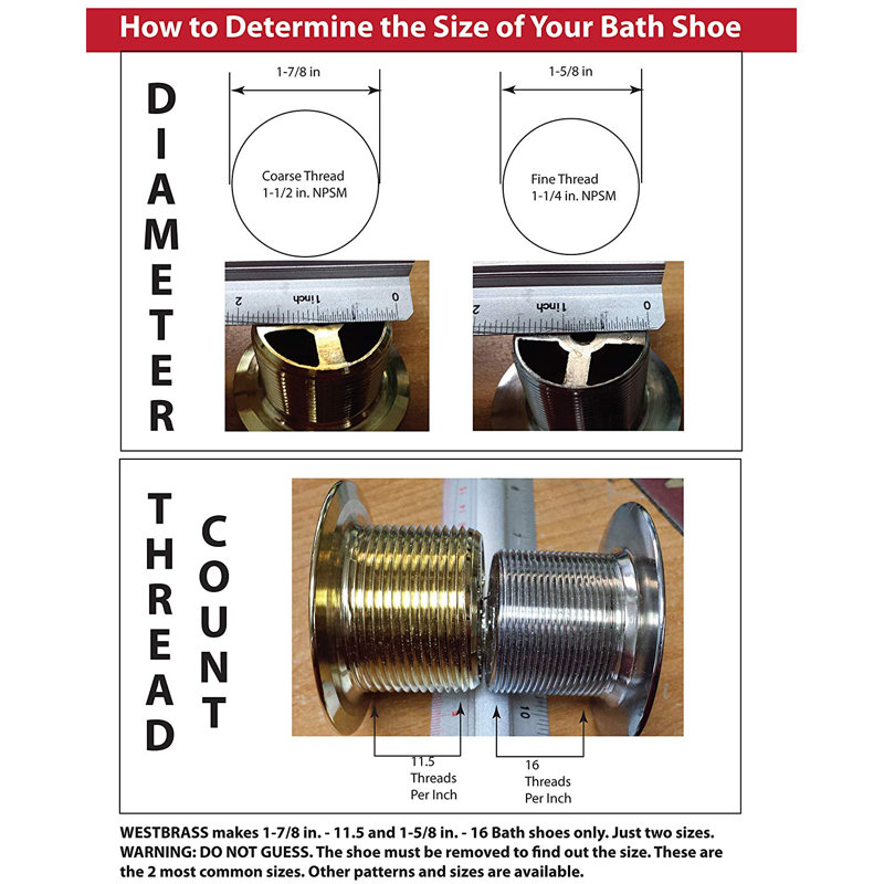 Polished Brass 23" Tip-Toe Bathtub Drain Assembly with Overflow