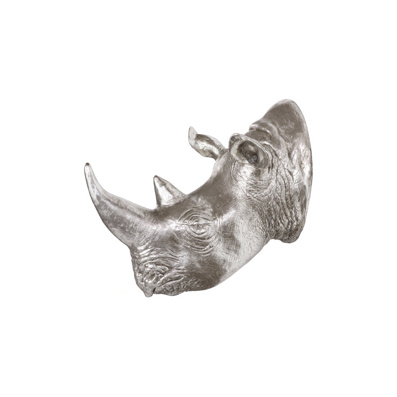 Rhino Wall Décor, Silver