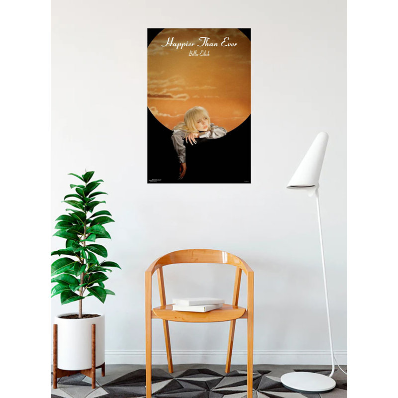  Officiellement sous licence, affiche d'art 24 x 36 po Billie Eilish Happier Than Ever