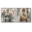 Style Mid-Century féminin - Ensemble de 2 colliers carrés-1818804448-1818804451