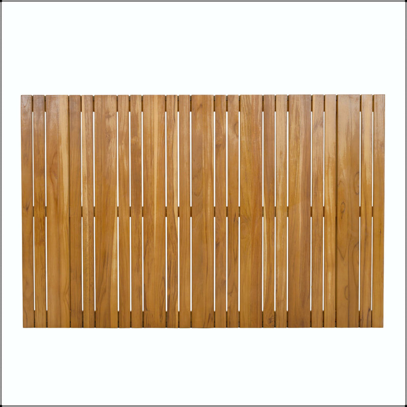 Table de salle à manger extérieure en teck avec cadre en acier beige - rectangulaire 55,12 po