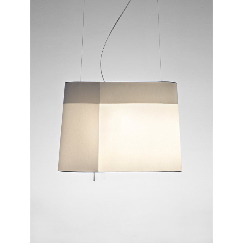 Loft 1 - Light Fabric Single Pendant, White